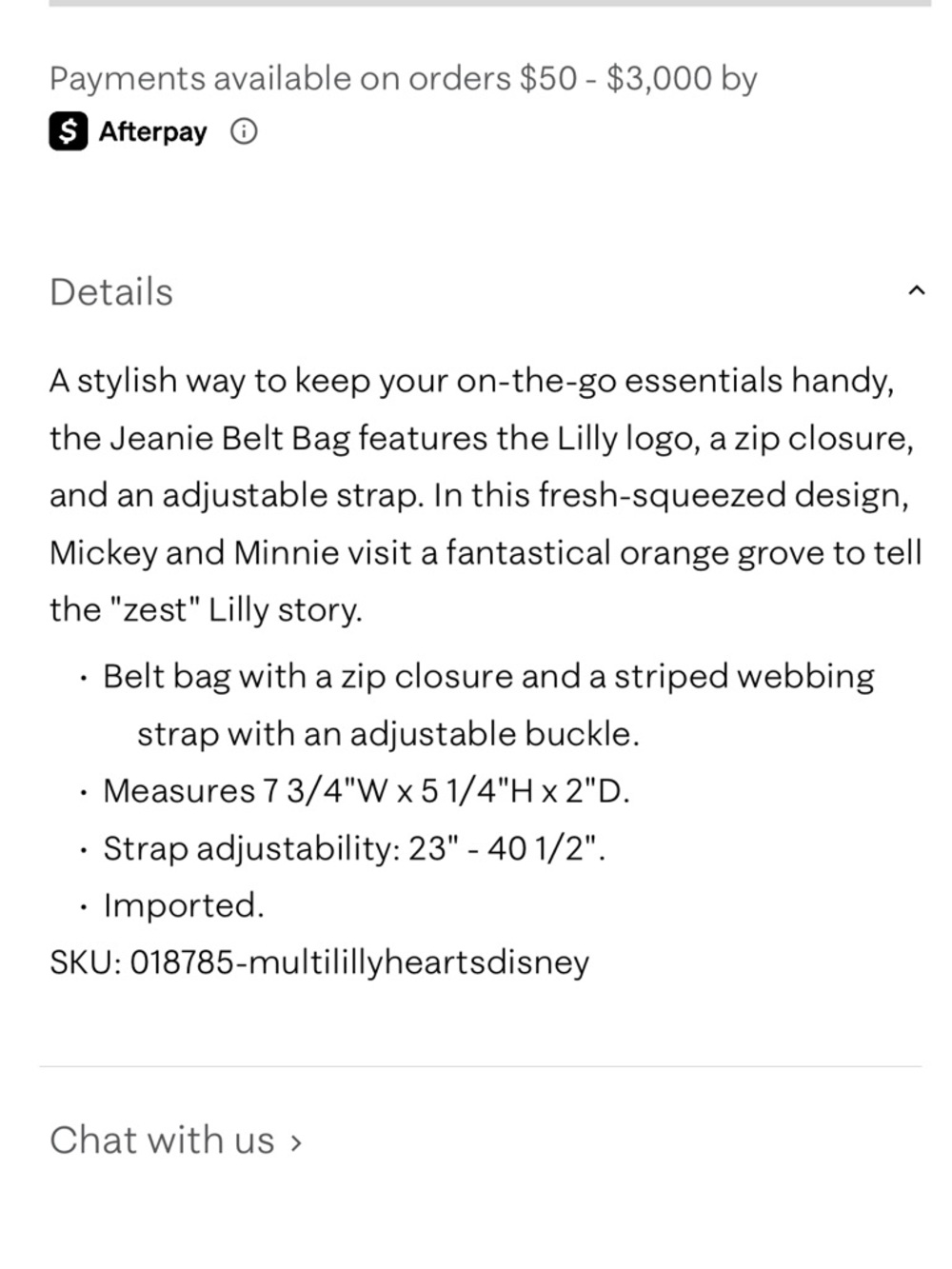 Lilly Pulitzer x Disney Jeanie belt bag, NWT - Picture 5 of 6